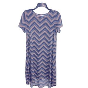 LulaRoe size small chevron print hi low Irma dress